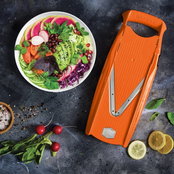  Original Borner V3 TrendLine fruit- and vegetable slicer  (Orange) : Home & Kitchen